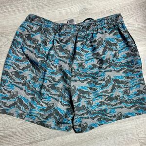 Men's Blue and Gray Gymshark Swim Shorts